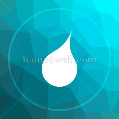 Rain low poly button. - Website icons
