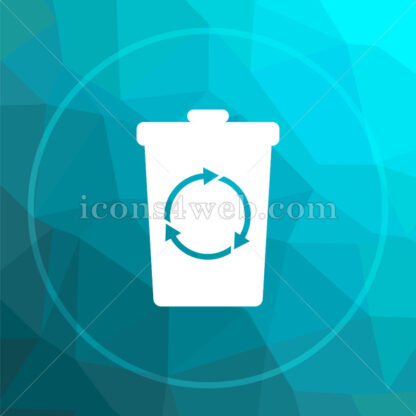 Recycle bin low poly button. - Website icons