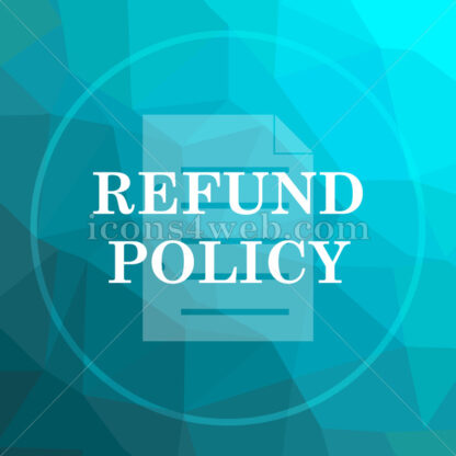 Refund policy low poly button. - Website icons