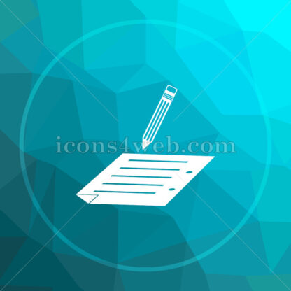 Registration low poly button. - Website icons