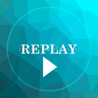 Replay low poly button. - Website icons