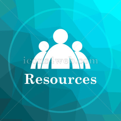 Resources low poly button. - Website icons