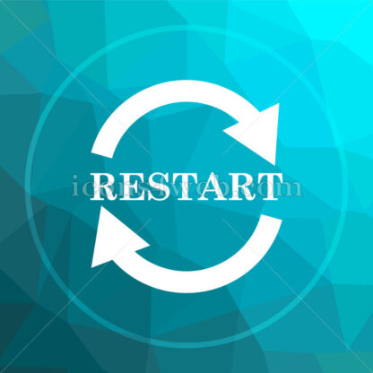 Restart low poly button. - Website icons