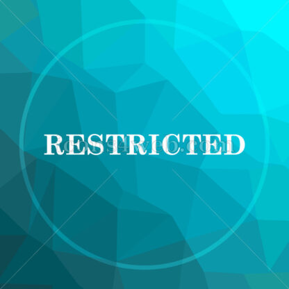 Restricted low poly button. - Website icons