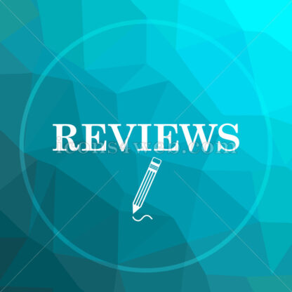 Reviews low poly button. - Website icons