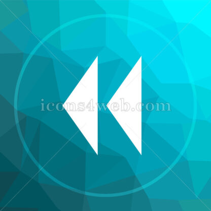 Rewind low poly button. - Website icons