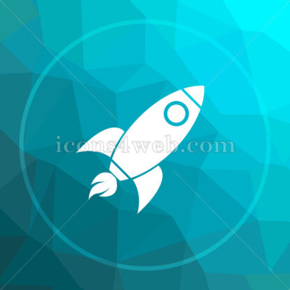 Rocket low poly button. - Website icons