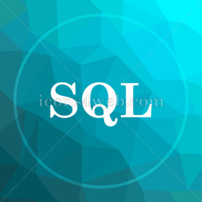 SQL low poly button. - Website icons