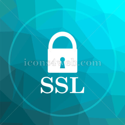 SSL low poly button. - Website icons
