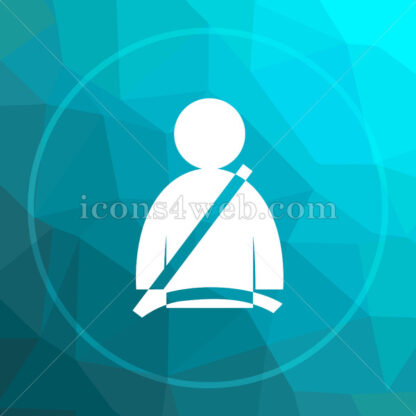 Safety belt low poly button. - Website icons