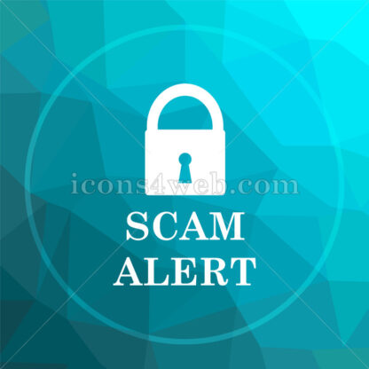 Scam Alert low poly button. - Website icons