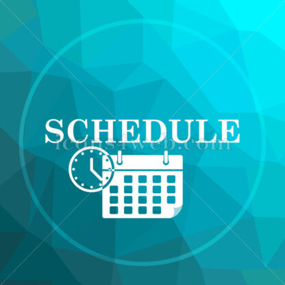 Schedule low poly button. - Website icons