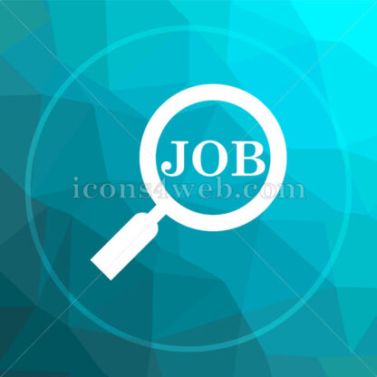 Search for job low poly button. - Website icons