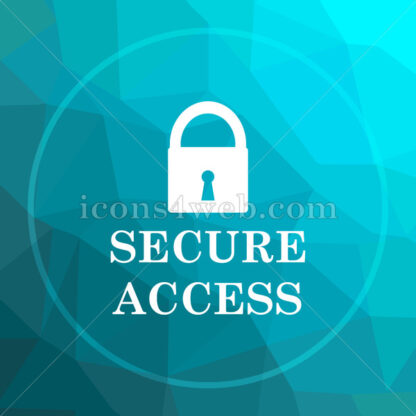 Secure access low poly button. - Website icons