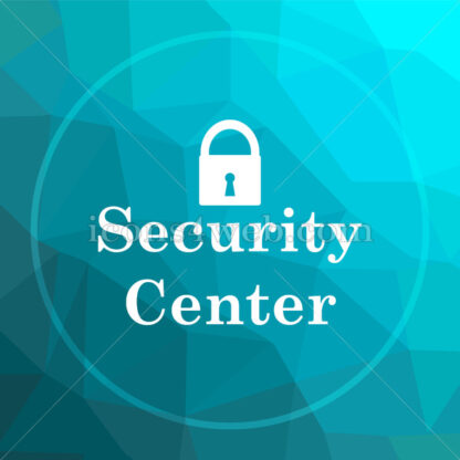 Security center low poly button. - Website icons