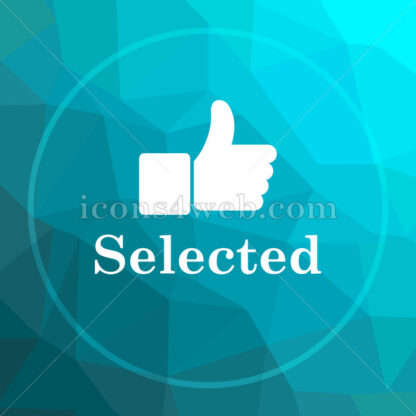Selected low poly button. - Website icons