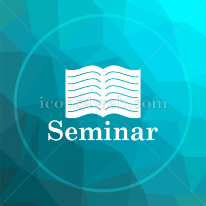 Seminar low poly button. - Website icons