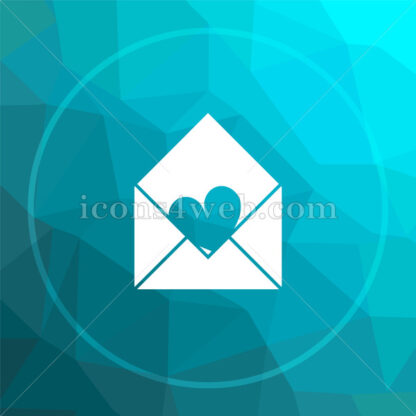 Send love low poly button. - Website icons