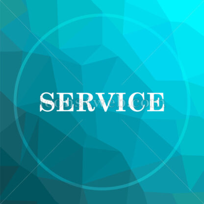 Service low poly button. - Website icons