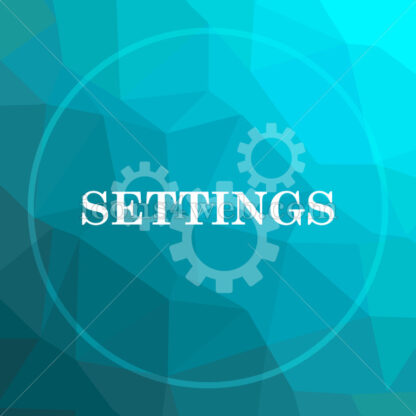 Settings low poly button. - Website icons