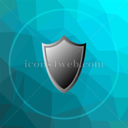 Shield low poly button. - Website icons