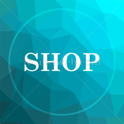 Shop low poly button. - Website icons