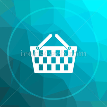 Shopping basket low poly button. - Website icons