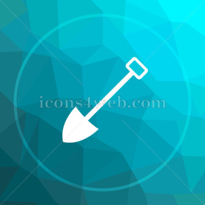 Shovel low poly button. - Website icons