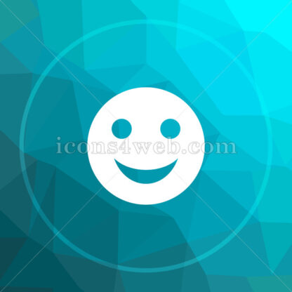 Smiley low poly button. - Website icons