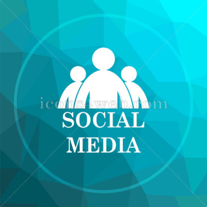 Social media low poly button. - Website icons