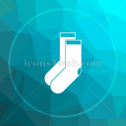 Socks low poly button. - Website icons
