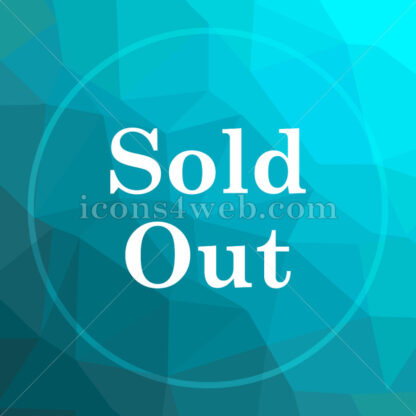 Sold out low poly button. - Website icons