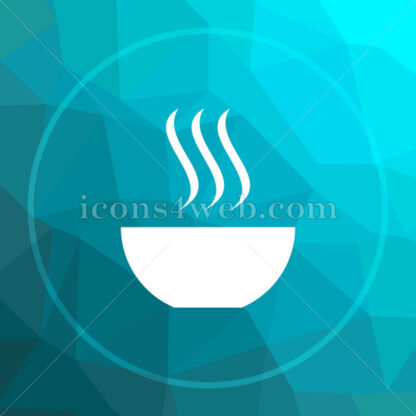 Soup low poly button. - Website icons