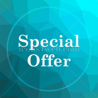 Special offer low poly button. - Website icons
