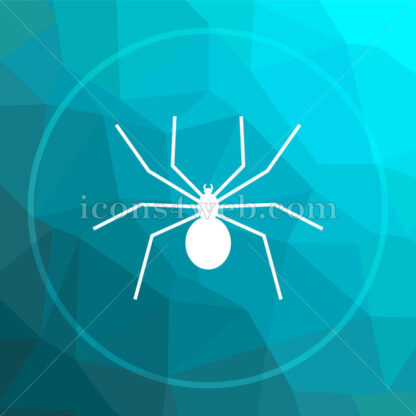 Spider low poly button. - Website icons