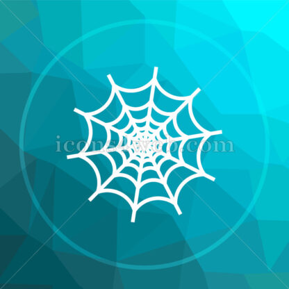 Spider web low poly button. - Website icons