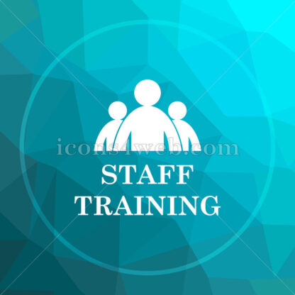 Staff training low poly button. - Website icons
