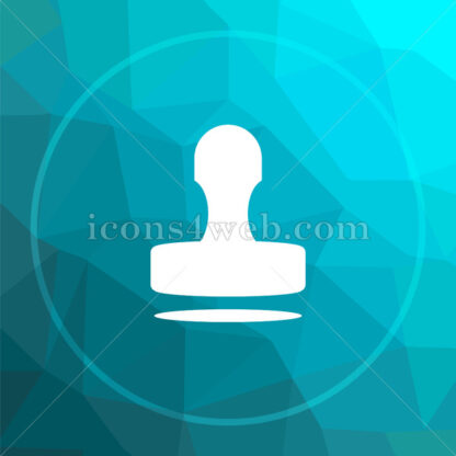 Stamp low poly button. - Website icons
