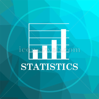 Statistics low poly button. - Website icons