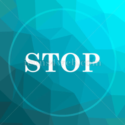 Stop low poly button. - Website icons