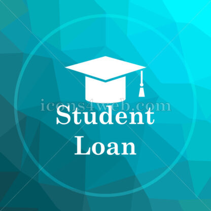 Student loan low poly button. - Website icons