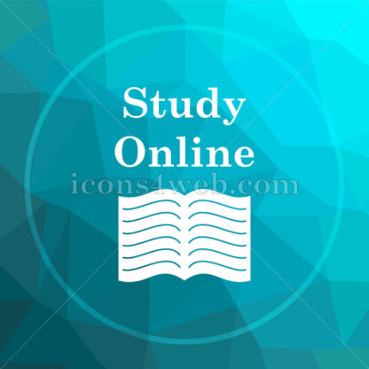 Study online low poly button. - Website icons