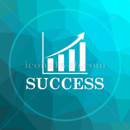 Success low poly button. - Website icons