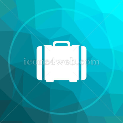 Suitcase low poly button. - Website icons