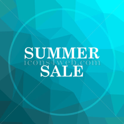 Summer sale low poly button. - Website icons
