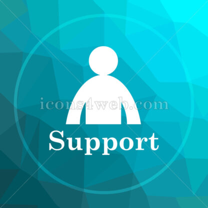 Support low poly button. - Website icons