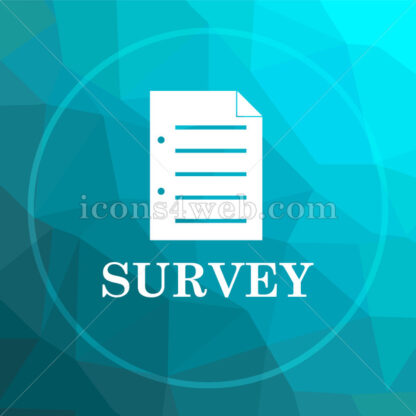 Survey low poly button. - Website icons