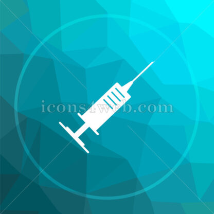 Syringe low poly button. - Website icons