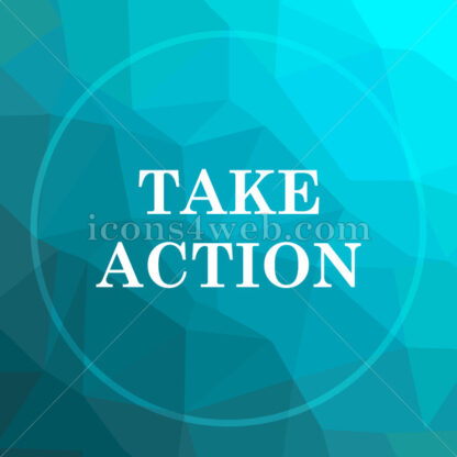 Take action low poly button. - Website icons