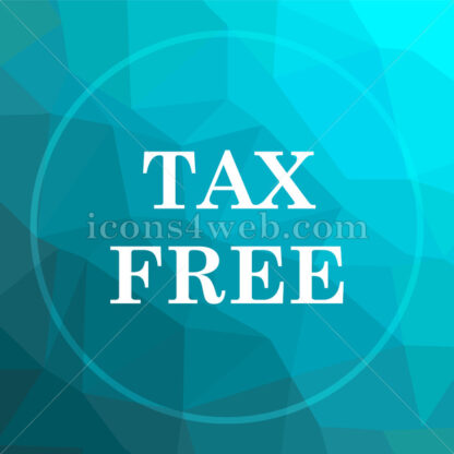 Tax free low poly button. - Website icons